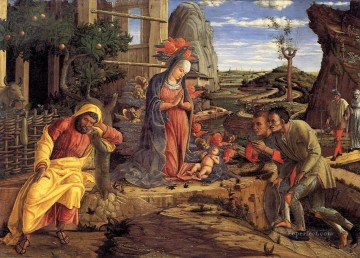 Andrea Mantegna Painting - The Adoration of the Shepherds Renaissance painter Andrea Mantegna